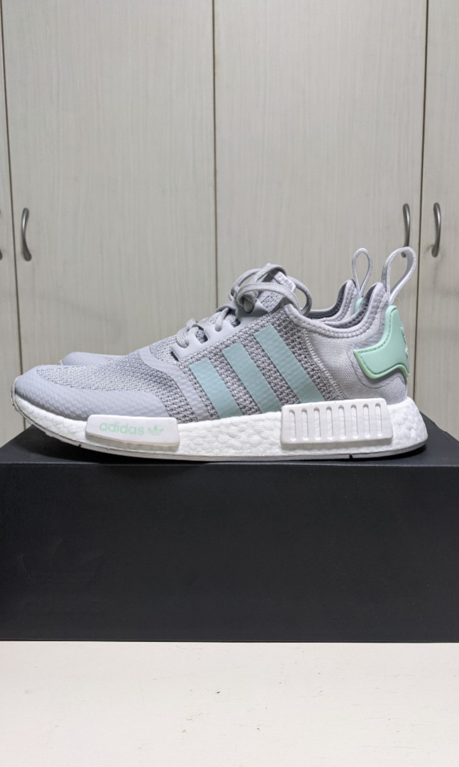 Adidas NMD R1 Grey/white, Men's Fashion, Footwear, Sneakers on Carousell