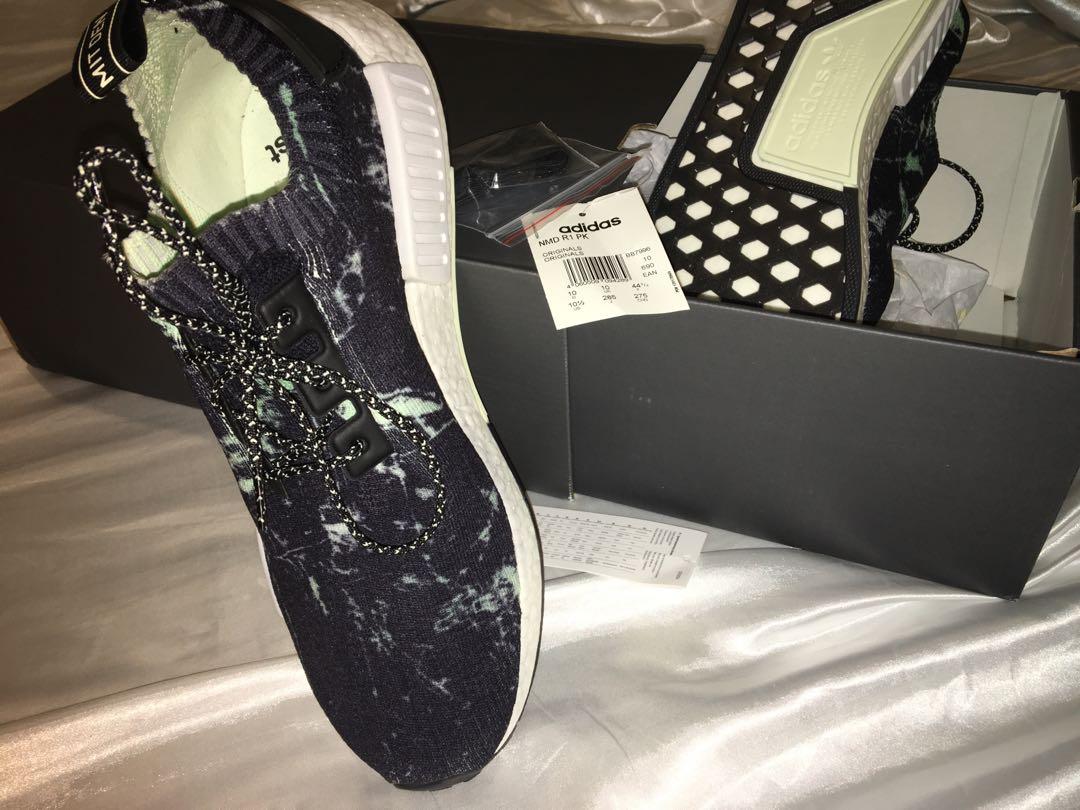 Nmd r1 primeknit store (black green marble white