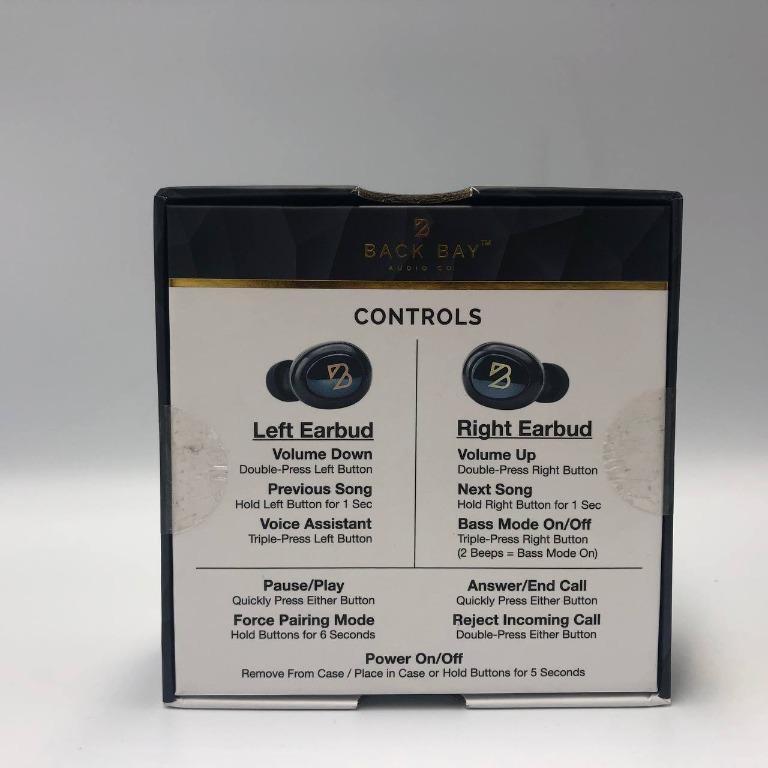 Back Bay Duet 50 Pro Wireless Bluetooth Earbuds, Audio, Earphones on