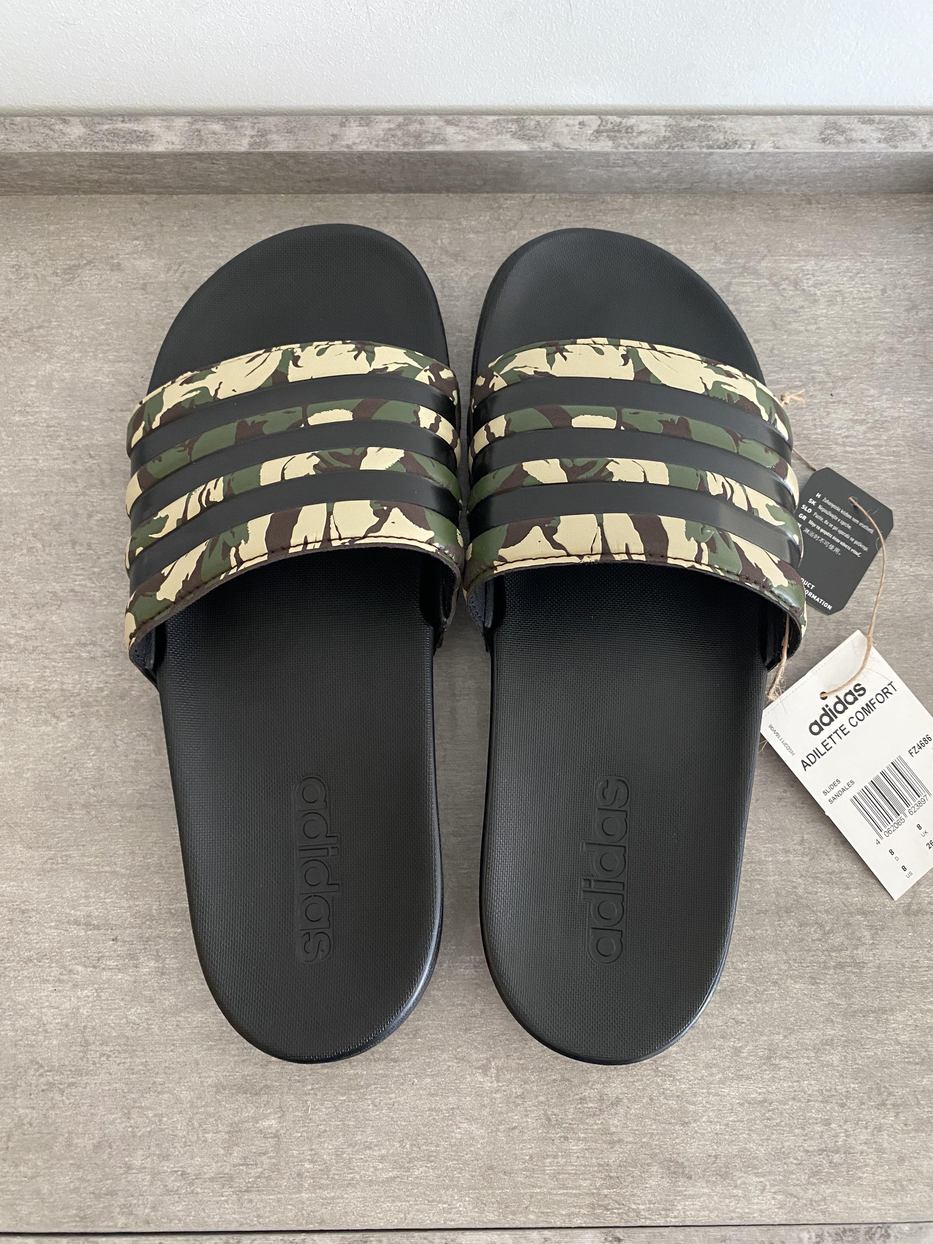 Adidas best sale printed slides