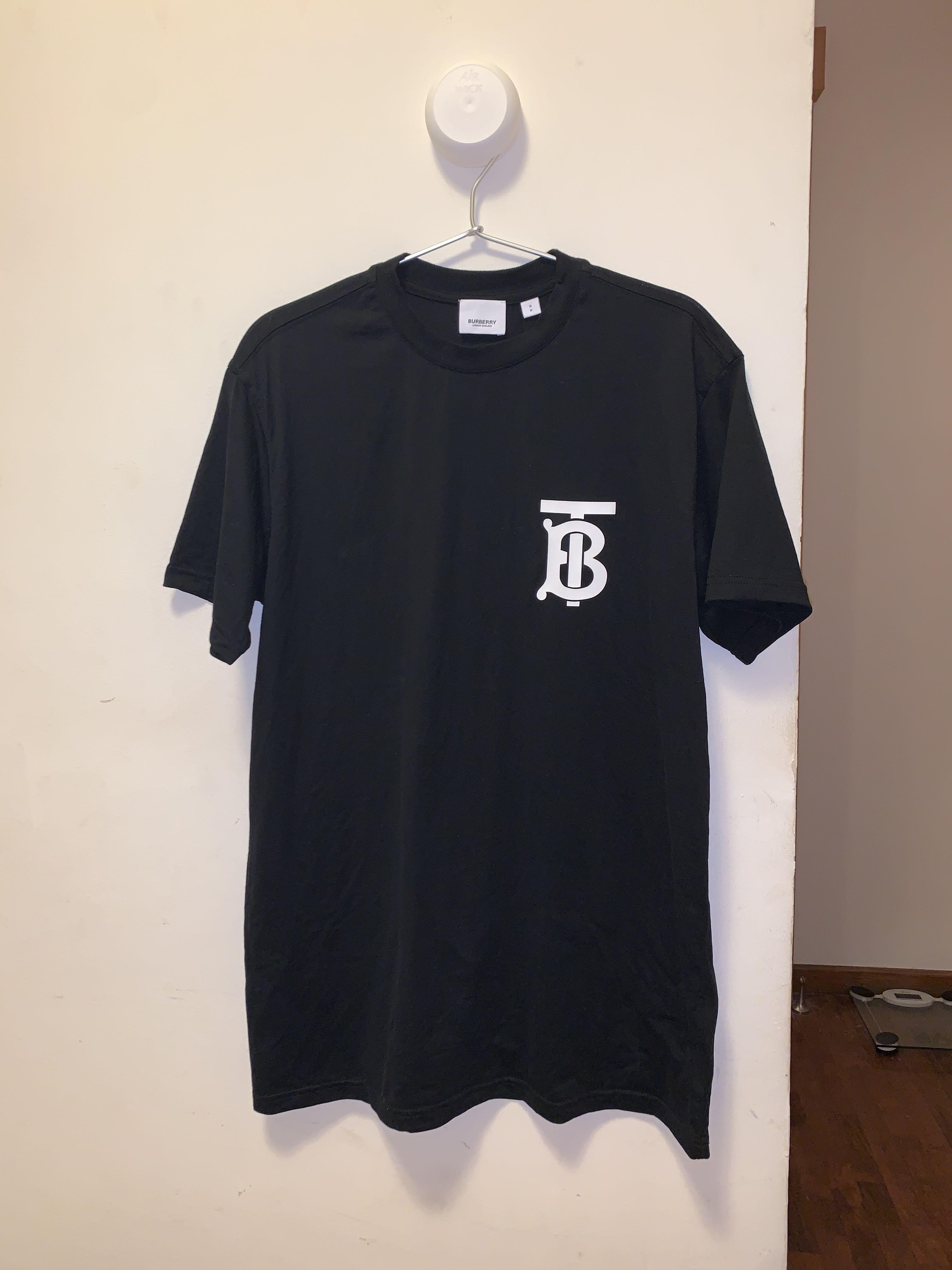 Authentic Burberry black tee men's TB logo t-shirt, Women's Fashion, Tops,  Shirts on Carousell