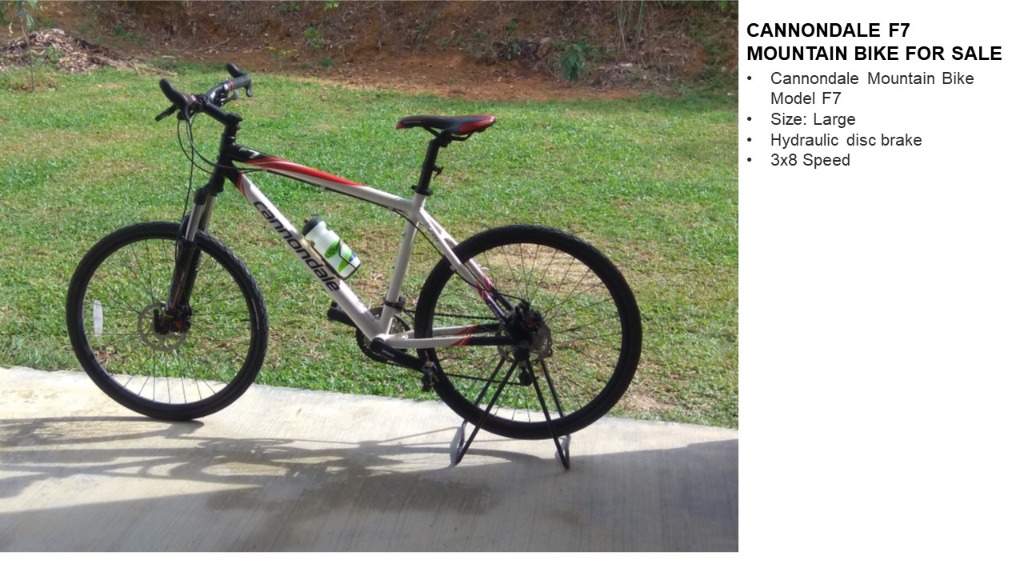 CANNONDALE F7 Mountain Bike For Sale Sports Equipment