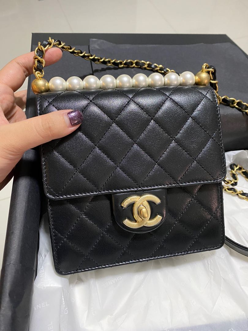 Chanel Limited Edition Pearl Flap Bag 2020, Luxury, Bags & Wallets On  Carousell