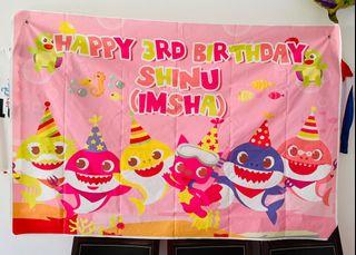 Baby Shark Birthday Banner Babies Kids Carousell Singapore