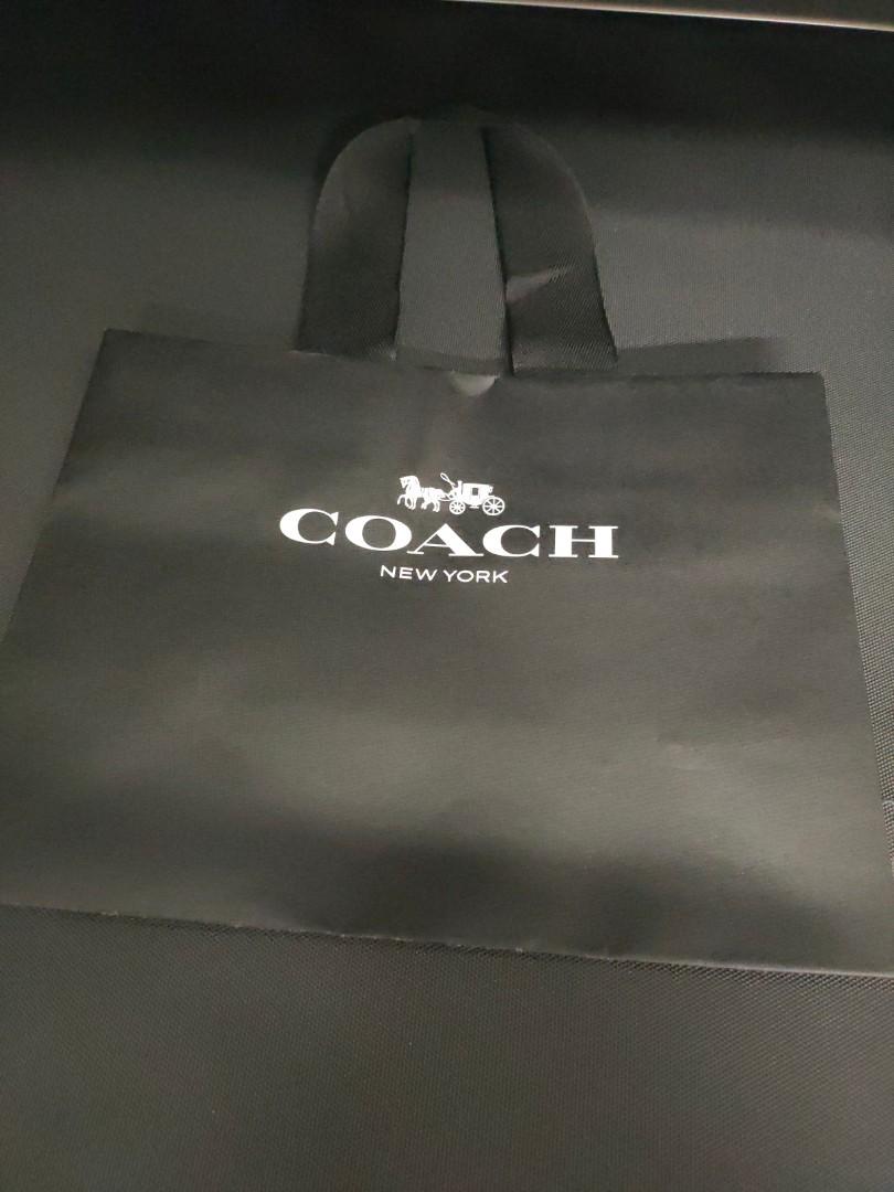 Authentic coach cheap paper bag