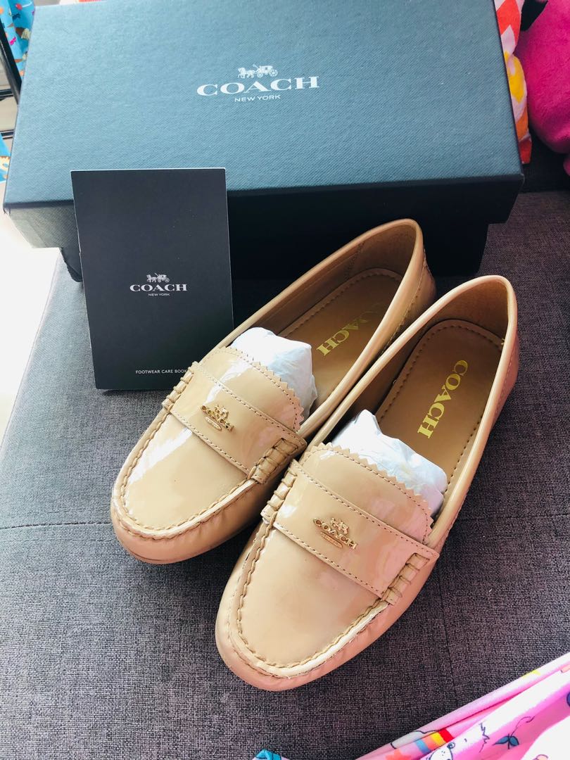 Coach odette patent leather loafers store
