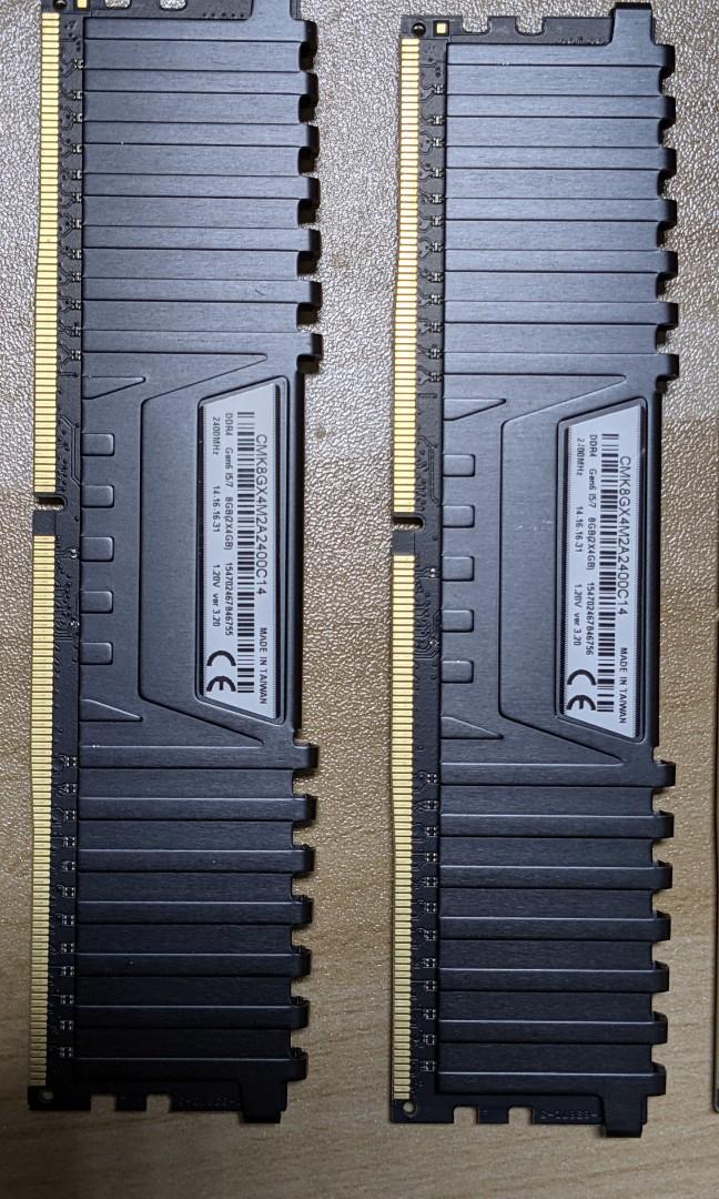 Corsair Vengeance LPX 2400MHz 4x4GB CMK8GX4M2A2400C14 Computers Tech Parts Accessories Networking on Carousell