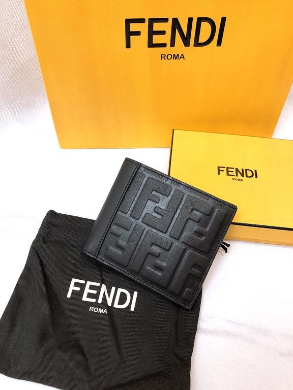 Fendi embossed best sale wallet