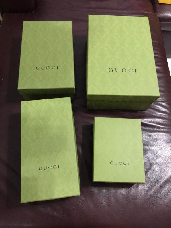 全新gucci綠色環保包裝紙盒paper Box 名牌 袋 銀包 Carousell