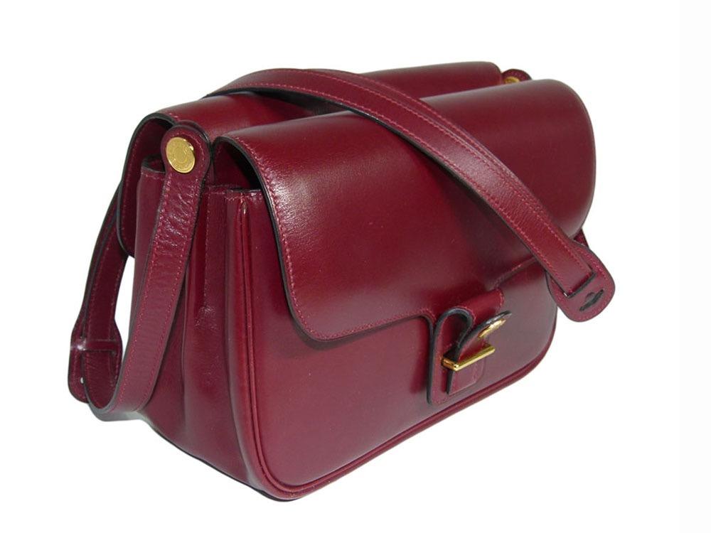 Hermes Liddy Shoulder Bag Box Calf Rouge Ash Bordeaux Gold