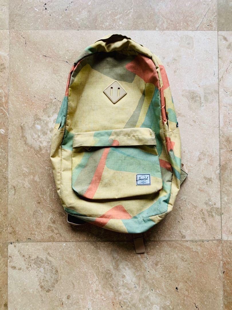 pale yellow backpack