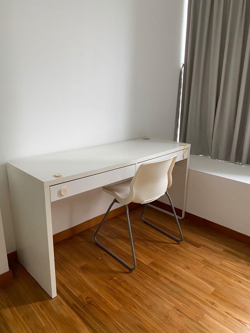 Ikea Micke desk and chair, Furniture & Home Living, Furniture, Tables