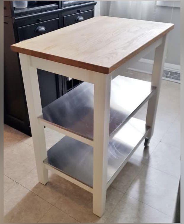 IKEA Stenstorp kitchen island table, Furniture & Home Living, Furniture