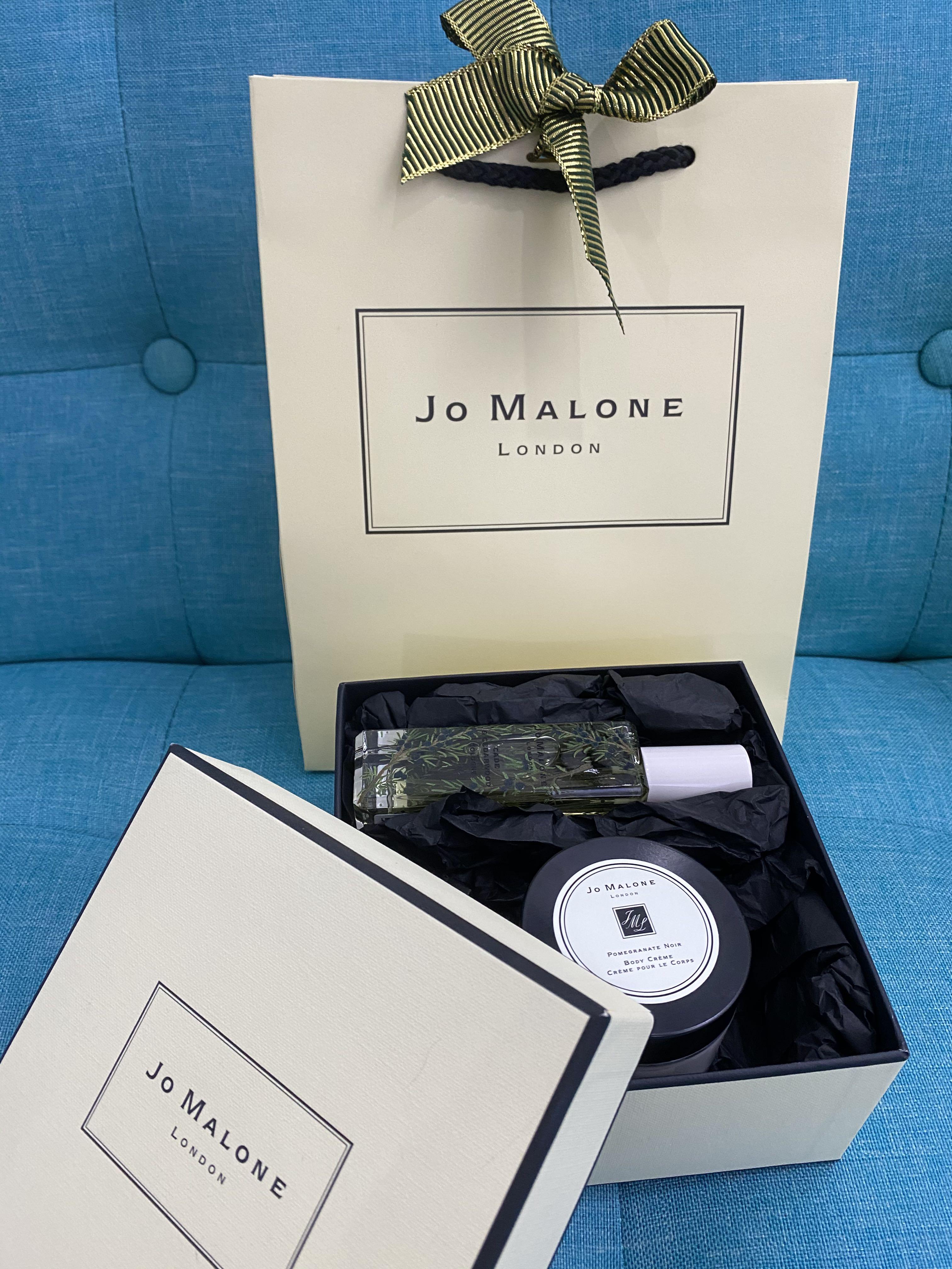GENUINE "JO MALONE"  GIFT BOXES IN TRADITIONAL CREAM & BLACK WITH TISSUE PAPER 