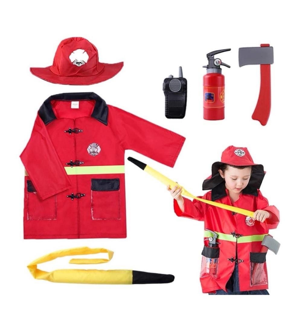 Fun Fire Extinguisher Toy Boy Fireman Role Playing Fire Fighter Costumes