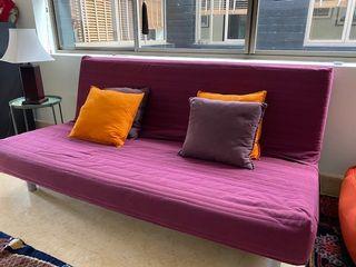 sofa bed frame 2 mattresses and 3 large pillows furniture sofas on carousell