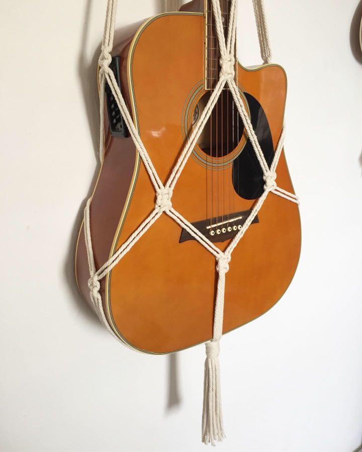 Macrame guitar hanger