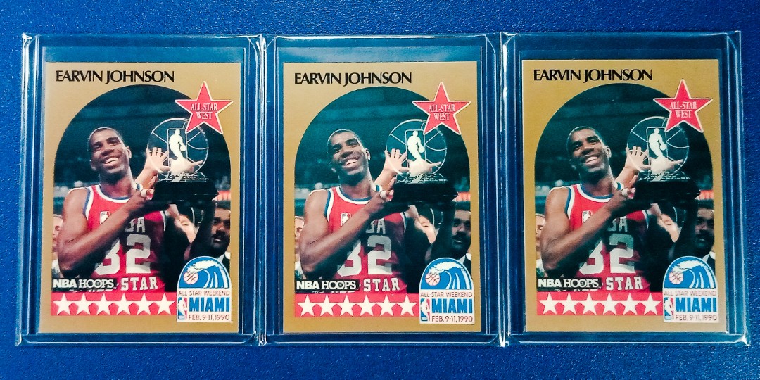 Magic Johnson 1990 All Star Weekend Vintage Nba Cards With Free Toploader Php 1 500 Each Hobbies Toys Collectibles Memorabilia Vintage Collectibles On Carousell