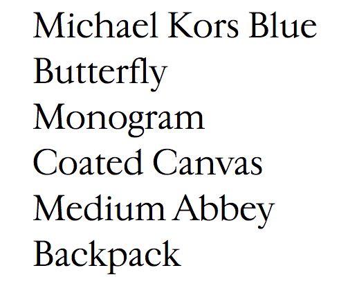 Michael Kors Blue Butterfly Monogram Coated Canvas Medium Abbey Backpack  Michael Kors