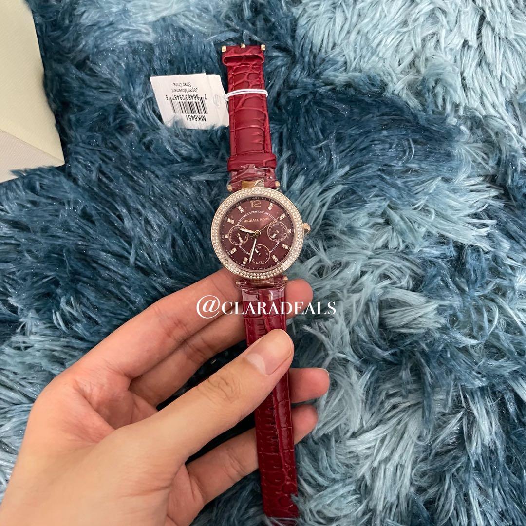 Michael Kors Mini Parker Red Dial Ladies Watch