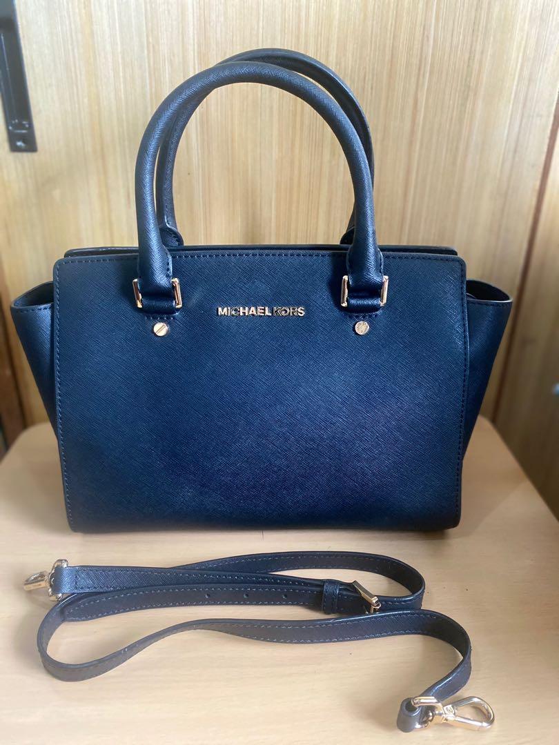 Selma leather tote Michael Kors Blue in Leather - 14798081