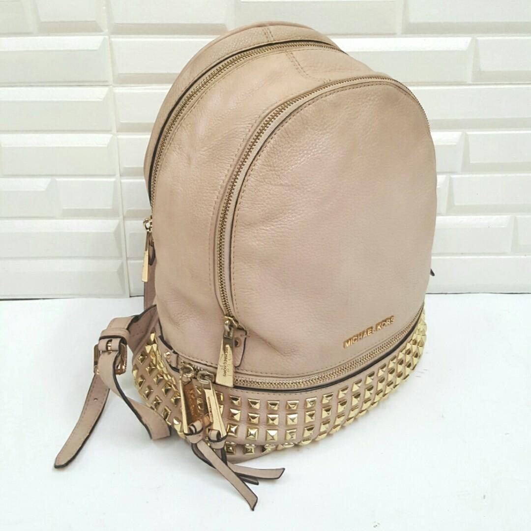 Michael Kors Small Rhea Studded Dusty Rose Backpack Women s Fashion Bags Wallets Purses Pouches on Carousell