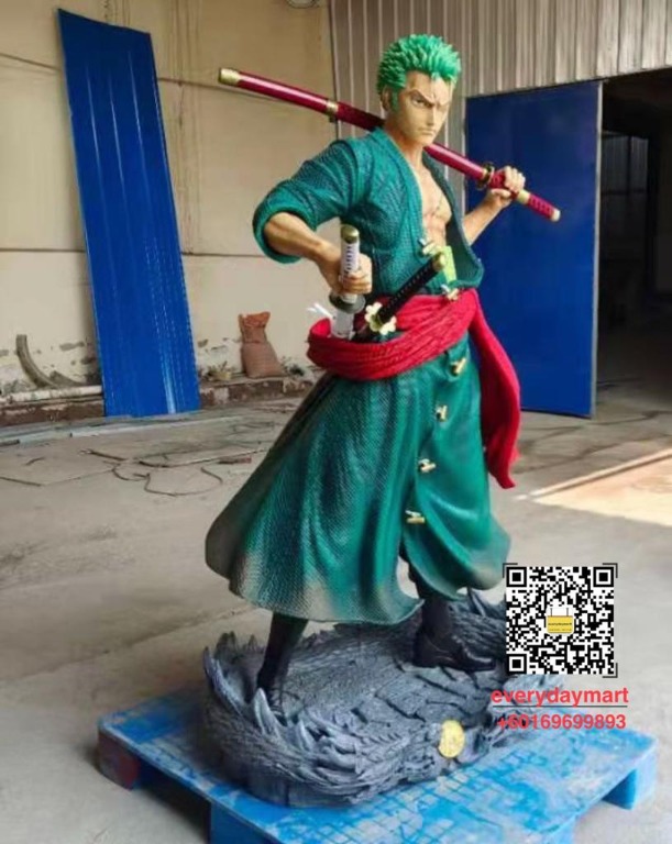 One Piece Roronoa Zoro Life Size Pirate Hunter Zoro Swordsman Combatant 1 1 Statues Gk Action Figure黑珍珠海贼王 索隆 1 1雕像gk手办模型 Hobbies Toys Toys Games On Carousell
