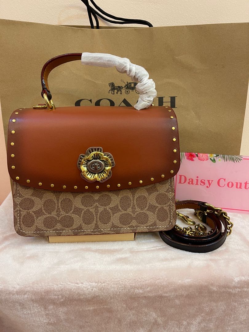 Original coach 53349 women top handle Parker bag Women s Fashion
