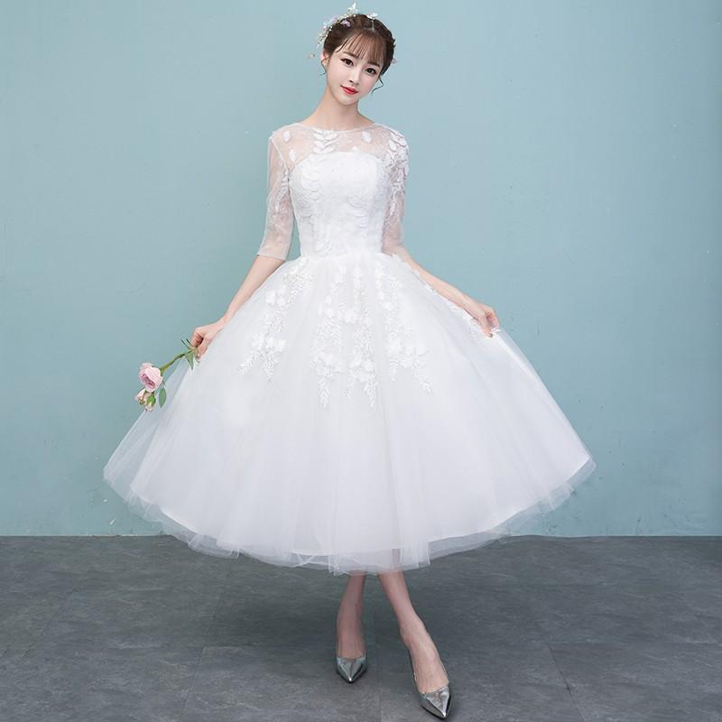 White short wedding dresses plus size on sale