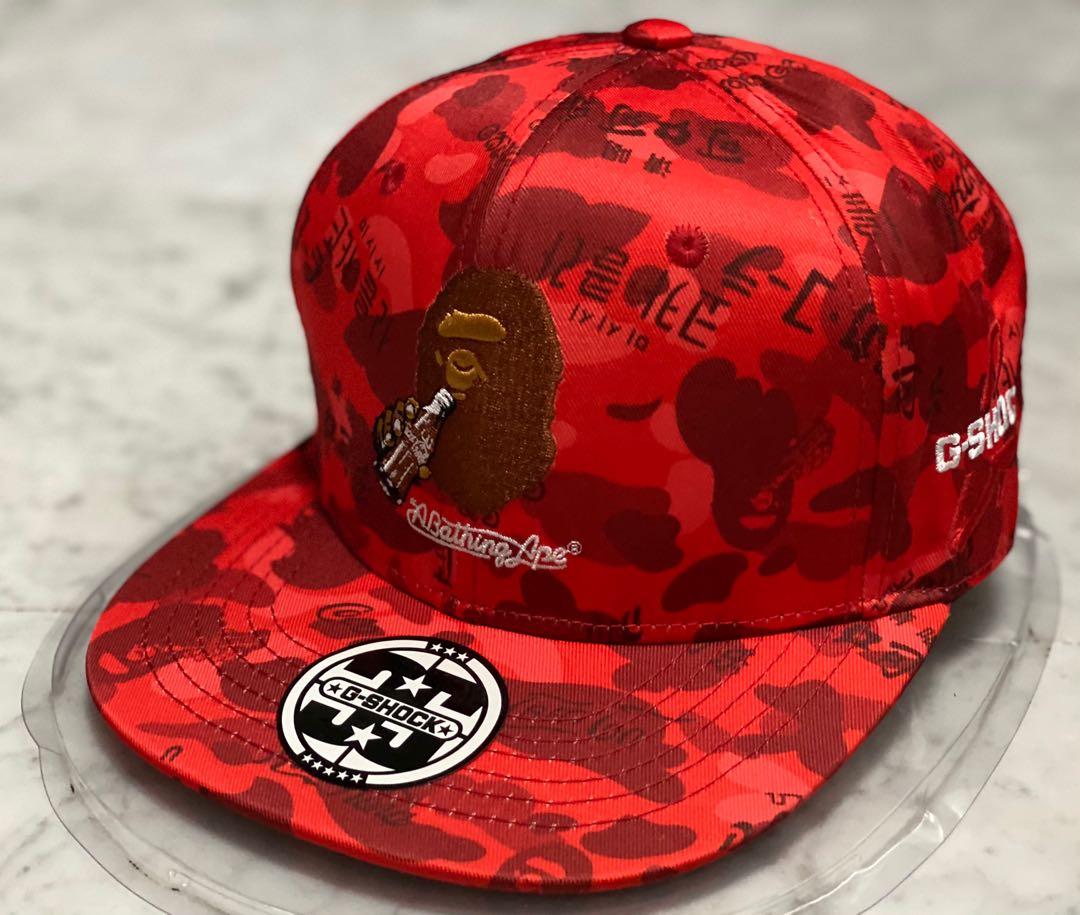 Ready Stock! Gshock Bape Bathing Ape Coca Cola Snapback Cap