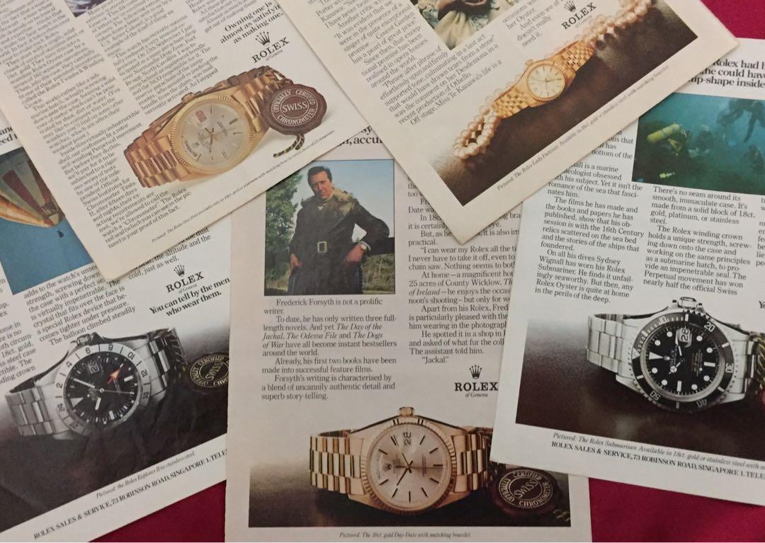 Rolex adverts sales
