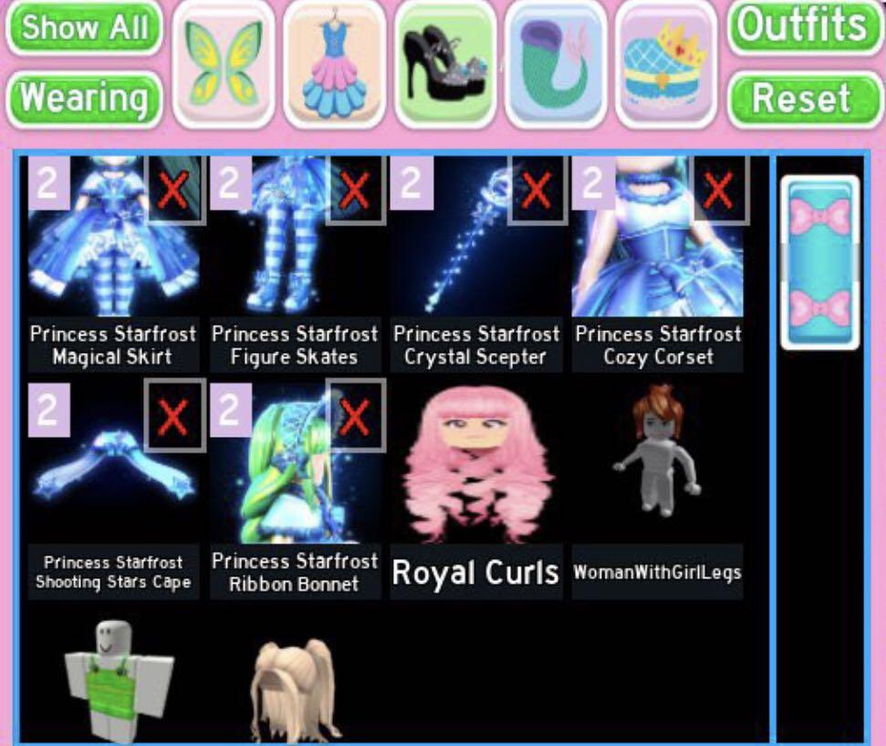 Royale High Princess Starfrost Set Cheapest In Carousell Read Desc Video Gaming Gaming Accessories In Game Products On Carousell - roblox royale high princess starfrost
