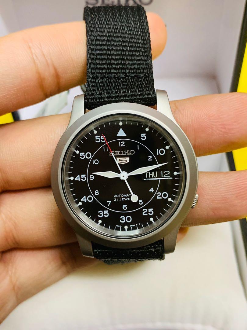 SEIKO 5 Military Day Date 37mm Automatic Watch REF. SNK809K2