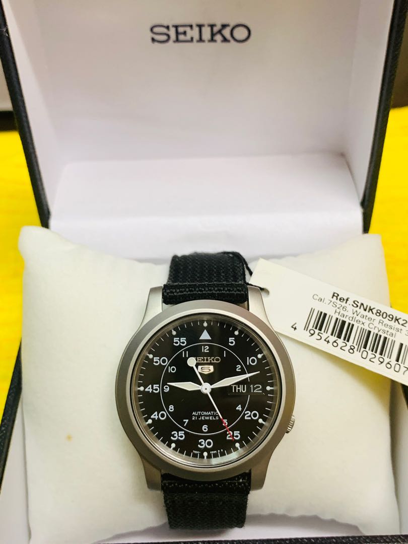 SEIKO 5 Military Day Date 37mm Automatic Watch REF. SNK809K2