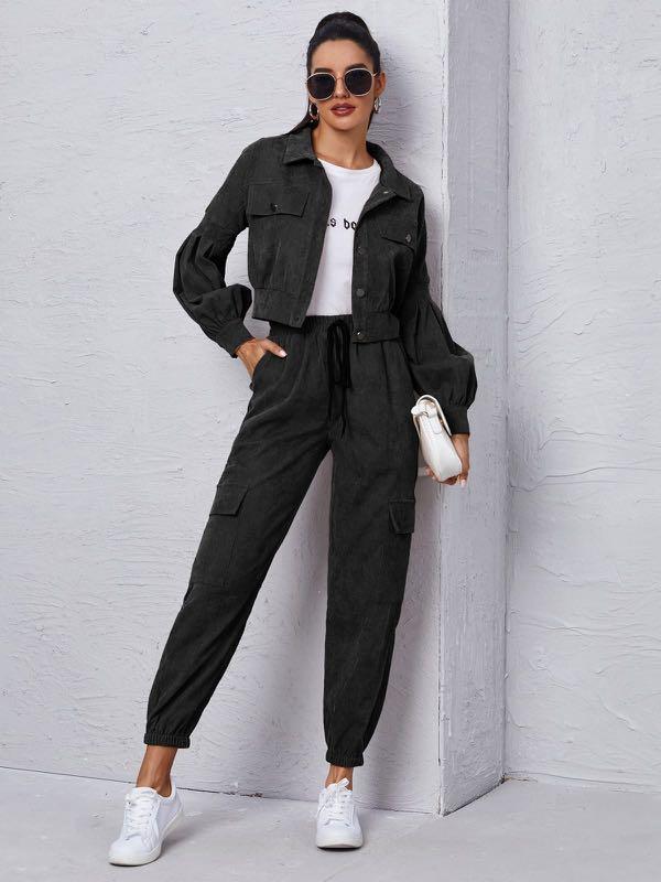 Set black long sleeve and pants, Women
