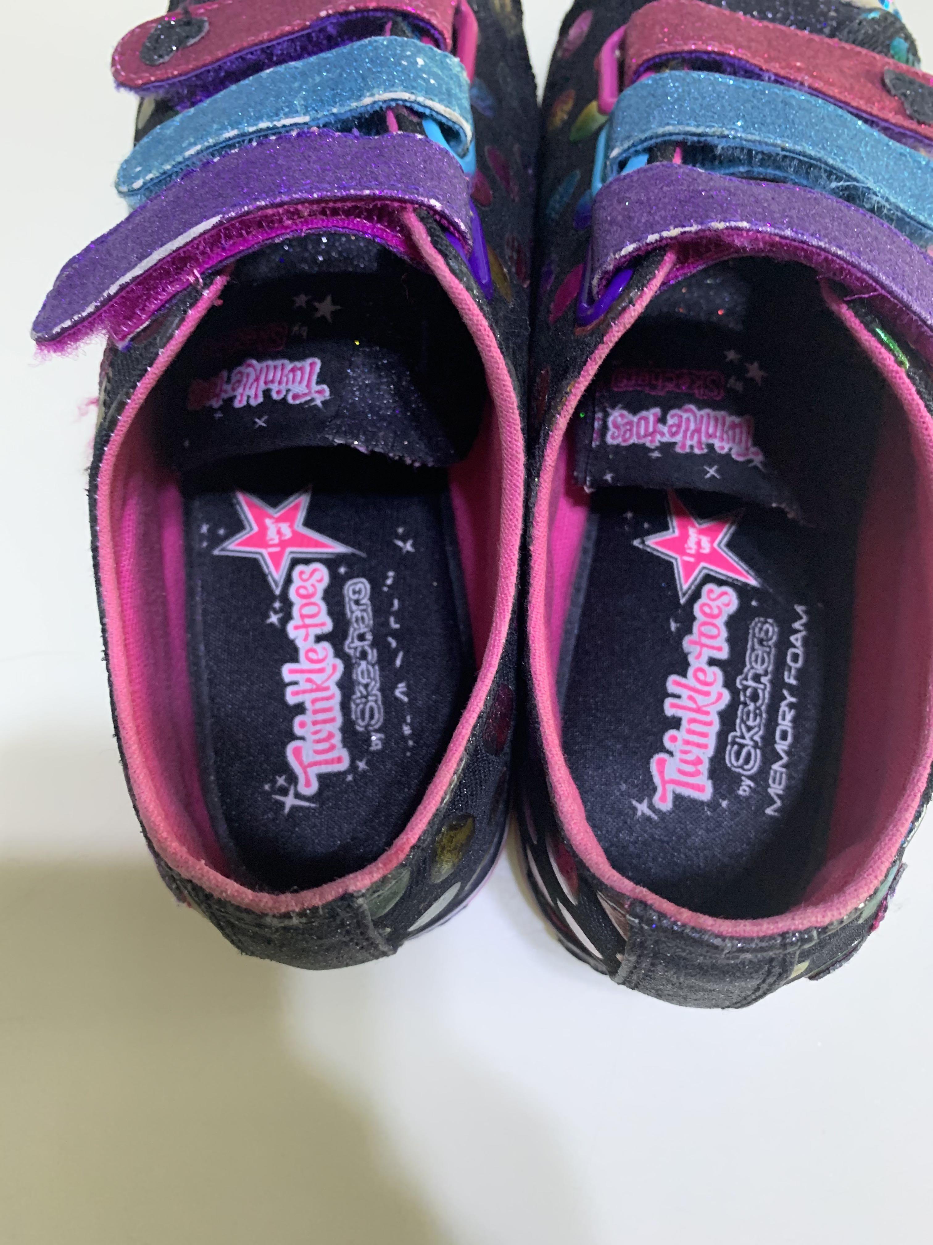 Girls skechers sales twinkle toes