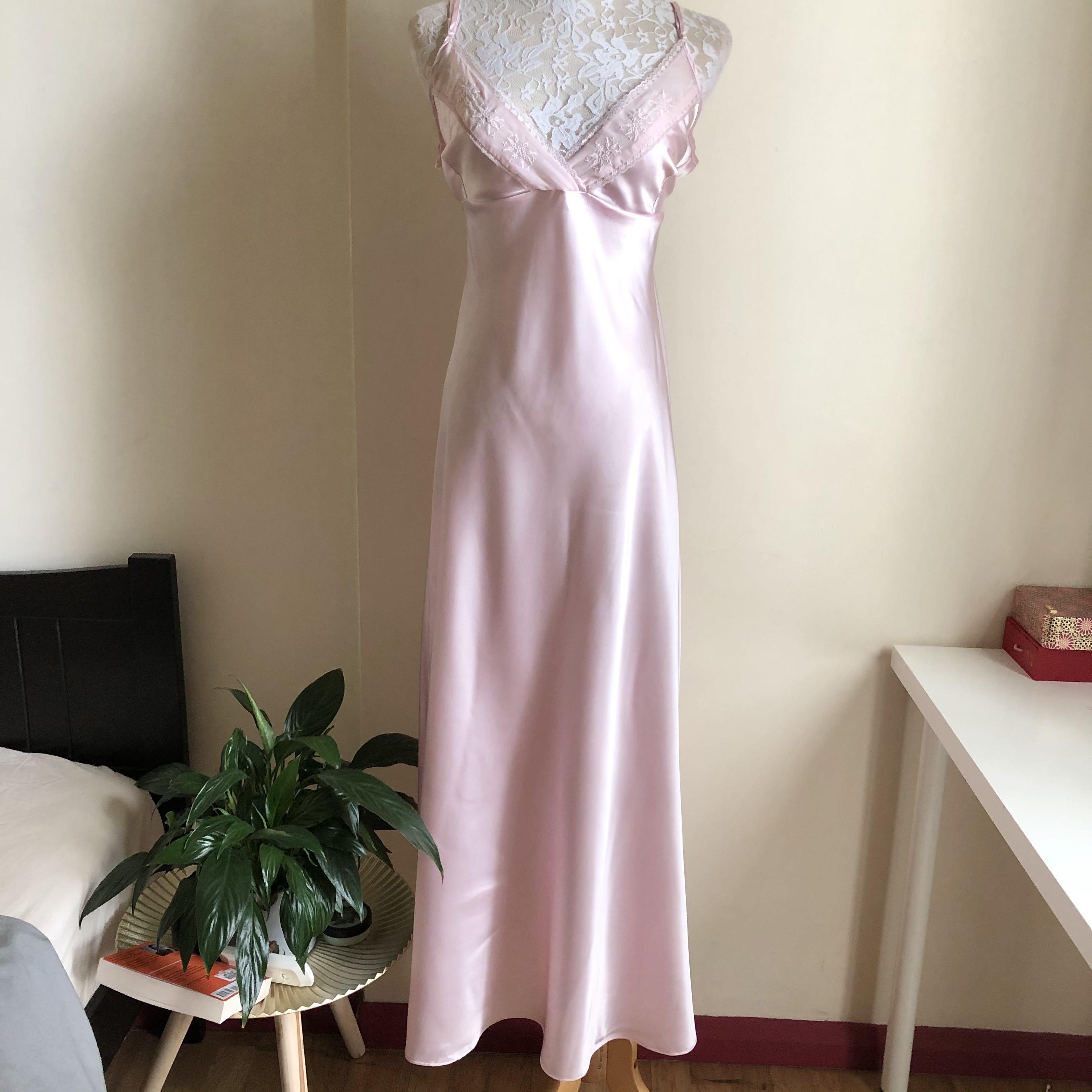 Baby pink shop slip dress