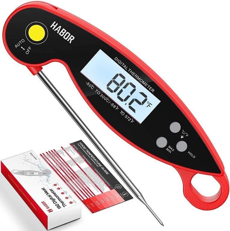 Meat Thermometer [Upgraded 2021], DOQAUS Instant Read Food Thermometer for  Cooking, Digital Kitchen Thermometer Probe with Backlit & Reversible  Display, Cooking Thermometer for Turkey Grill BBQ Candy 