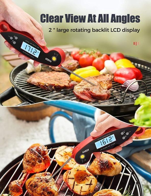 Meat Thermometer [Upgraded 2021], DOQAUS Instant Read Food Thermometer for  Cooking, Digital Kitchen Thermometer Probe with Backlit & Reversible  Display, Cooking Thermometer for Turkey Grill BBQ Candy 