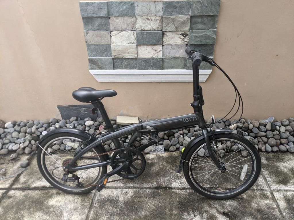 Tern Link A7 Folding Bike Black Sports Equipment Bicycles
