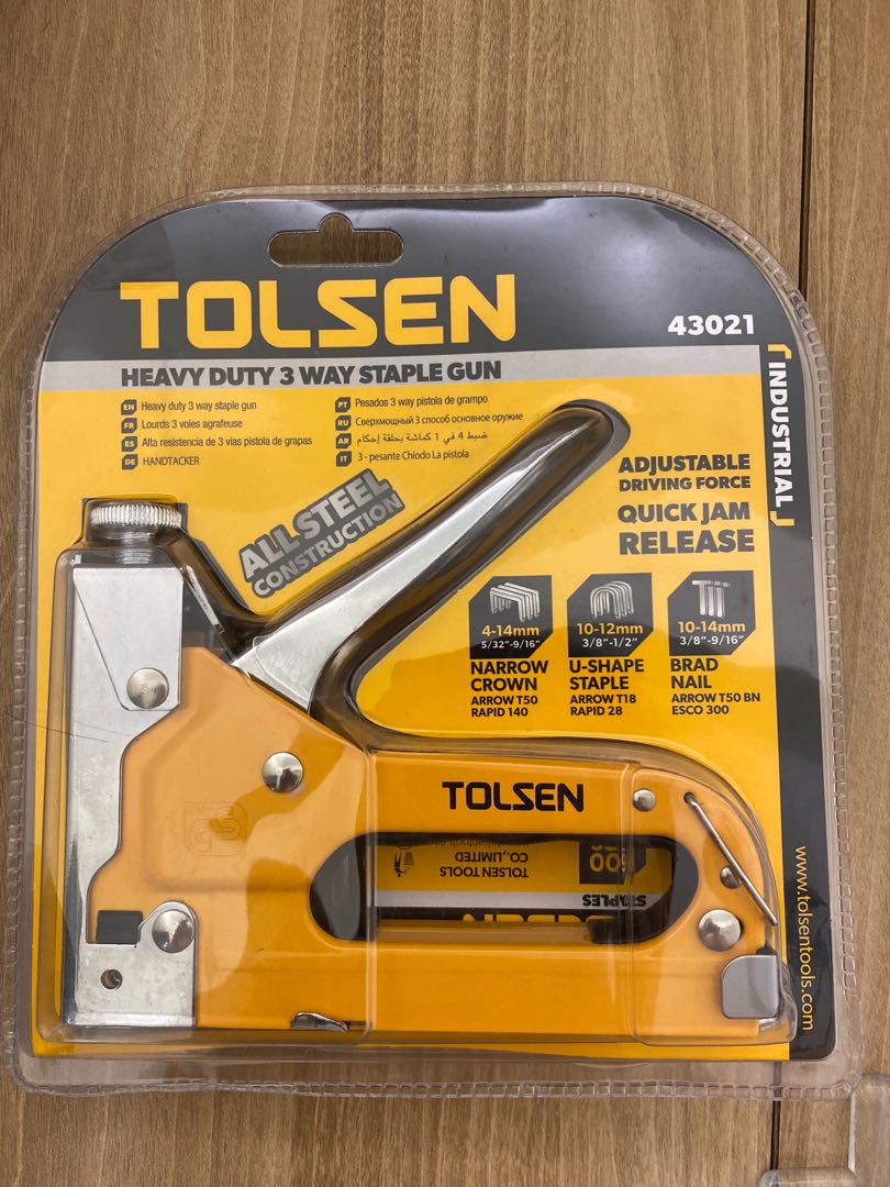 Tolsen 43021, HD 3 way Staple Gun, Furniture & Home Living, Home