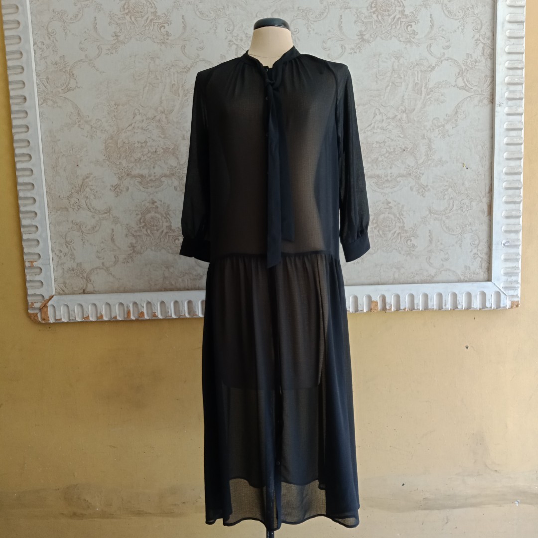 uniqlo chiffon dress