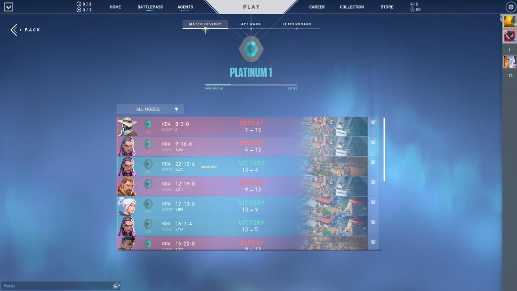 Valorant Clean Account Platinum Rank, Video Gaming, Video Games, Others