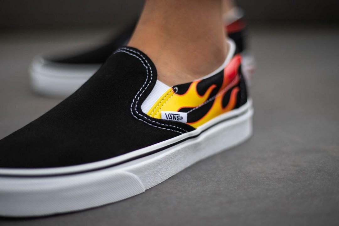 Van slip on sales flames