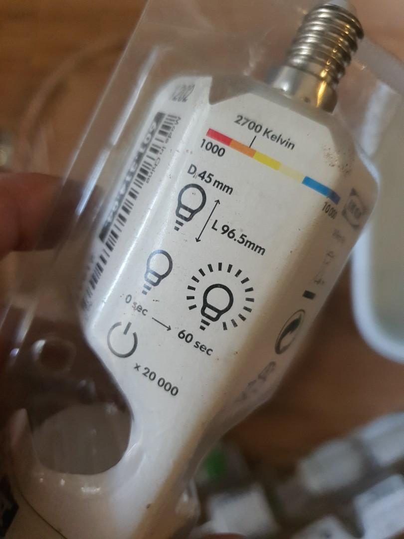 Various IKEA light bulbs (Category: Lighting) located in Quezon City. Submitted by stimpy569 (Listing ID 1078213825, Image 3). Description: various IKEA light bulbs: 1. E14, 7W 315 lumens, 2700k, 2pcs/ set P200.00 (3 sets available) 2. E14, 7W 260 lumens, P100.00/pc (1 pc available) 3. E14, 11W 530 lumens, P300.00/set of 2 pcs. 4. Halogen pinlight bulbs, 35W, P100.00/pc (2pcs available) no box LANDLIGHT brand, 12 LED, pinlight P100.00 pick-up at 