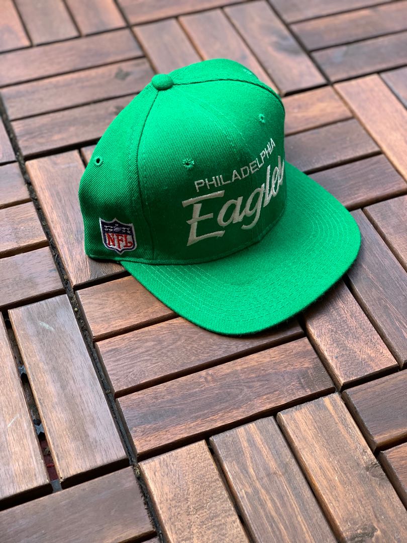 Vintage STARTER HAT Philadelphia Eagles 100% Wool Script Cap Green ...