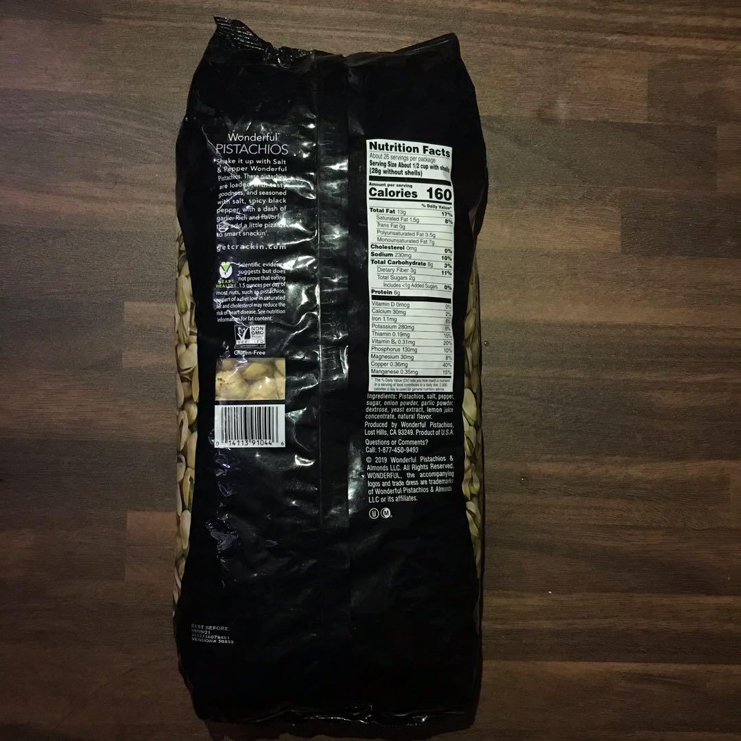 Wonderful Pistachios (Salt & Pepper), Food & Drinks, Other Food