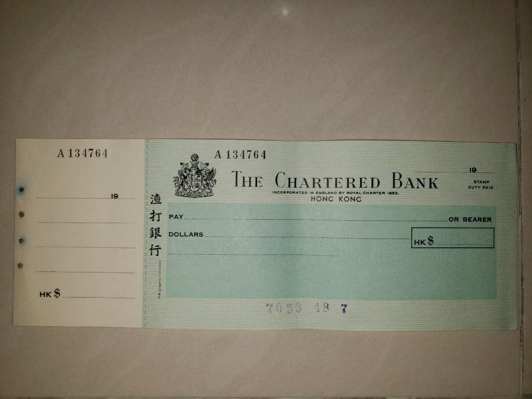 1960年代左右渣打銀行支票, 興趣及遊戲, 收藏品及紀念品, 郵票及印刷品- Carousell