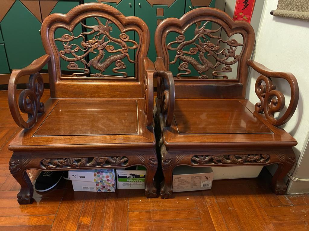 花梨木單坐位椅每張 300 傢俬 家居 傢俬 椅子 Carousell