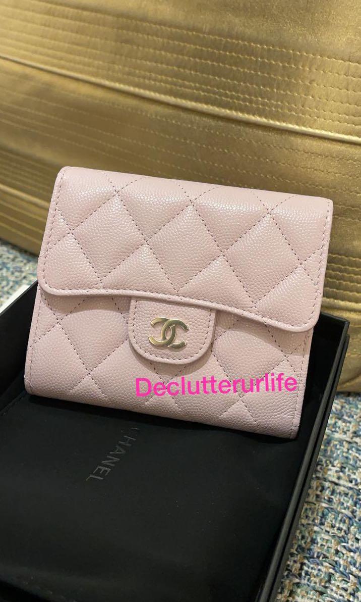 21S pink Chanel Medium Zip wallet, Luxury, Bags & Wallets on Carousell